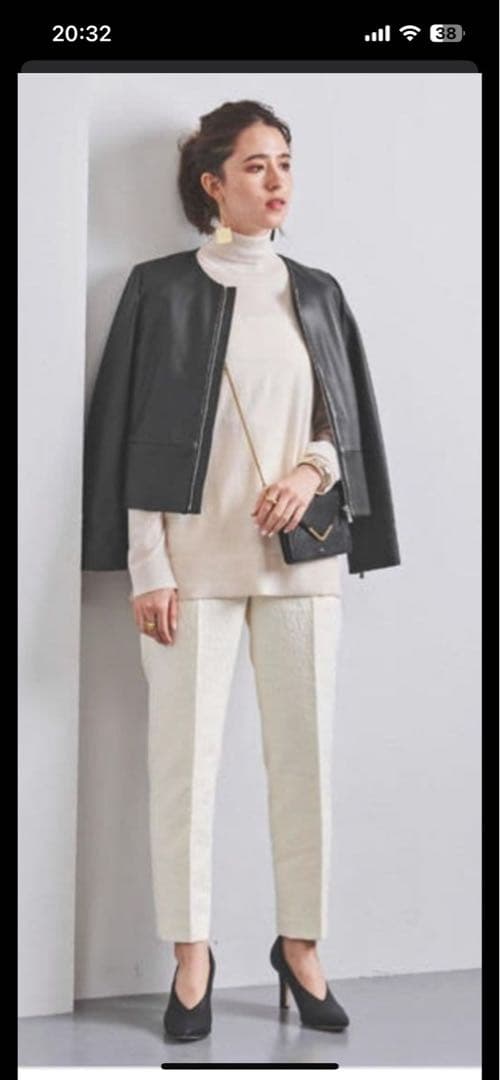 美品 UNITED ARROWS レザージャケット　ブラック