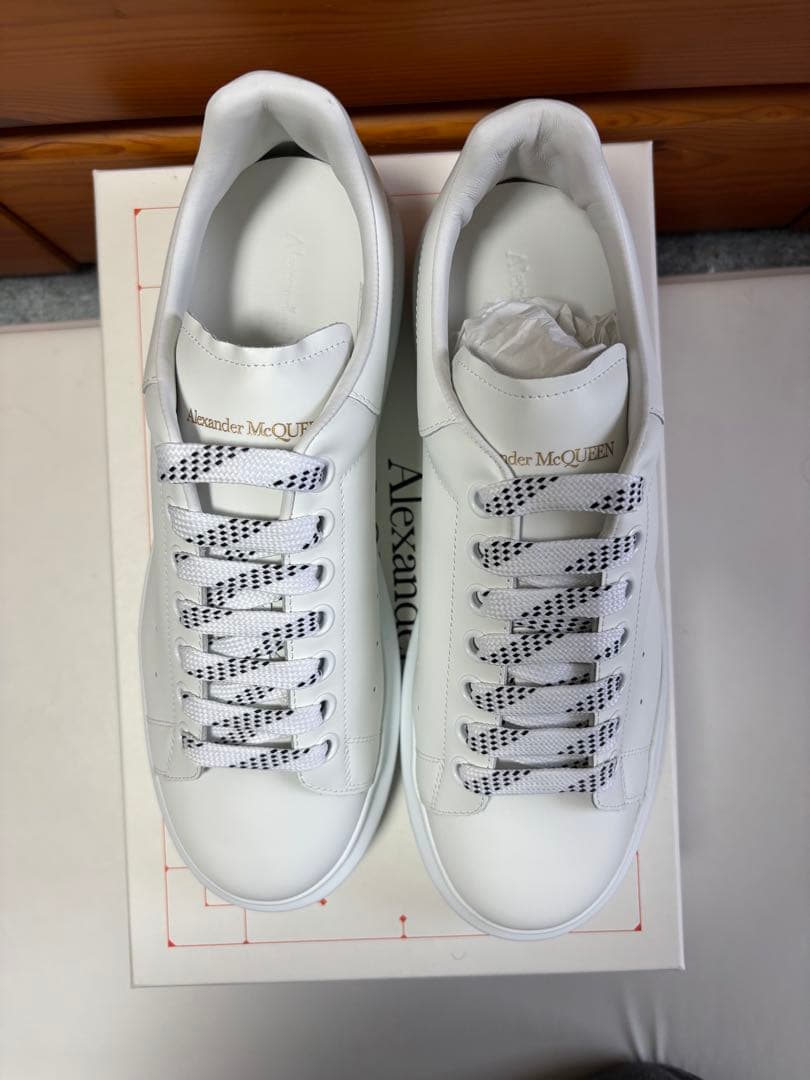 三*本様 アレキサンダーマックイーン レザースニーカー　ホワイト　43 新品未使