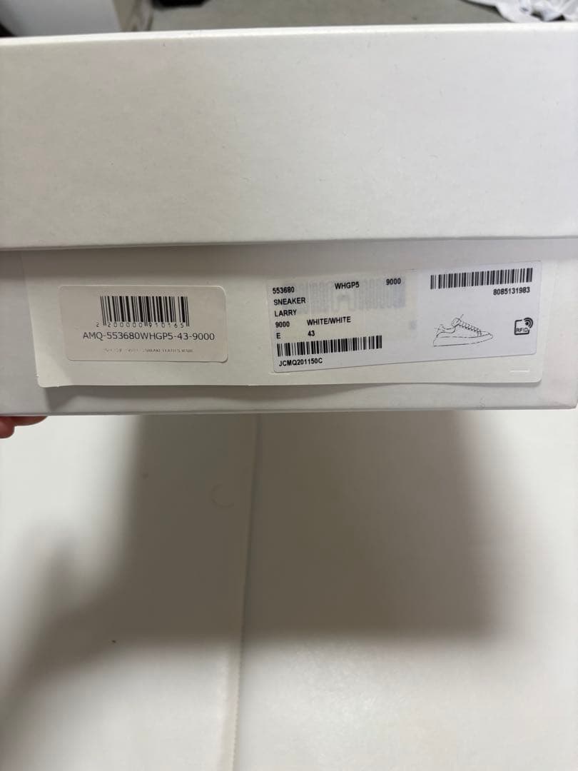 三*本様 アレキサンダーマックイーン レザースニーカー　ホワイト　43 新品未使