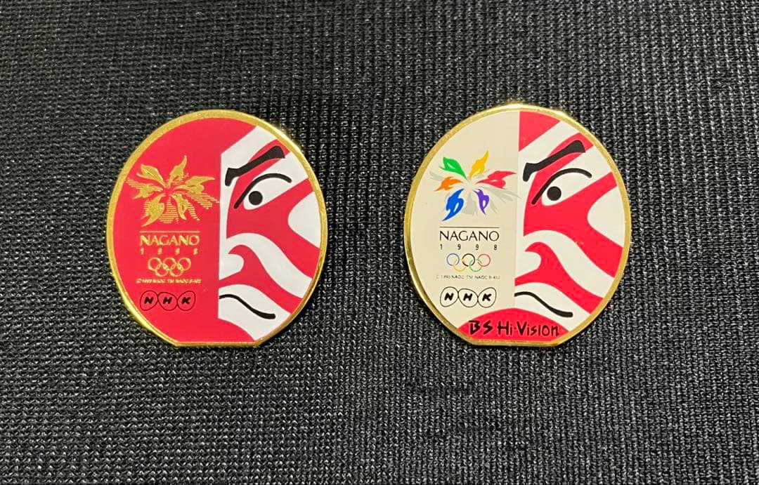 1998 長野 オリンピック ピンバッジ /NHK ハイビジョン含む 2 pin