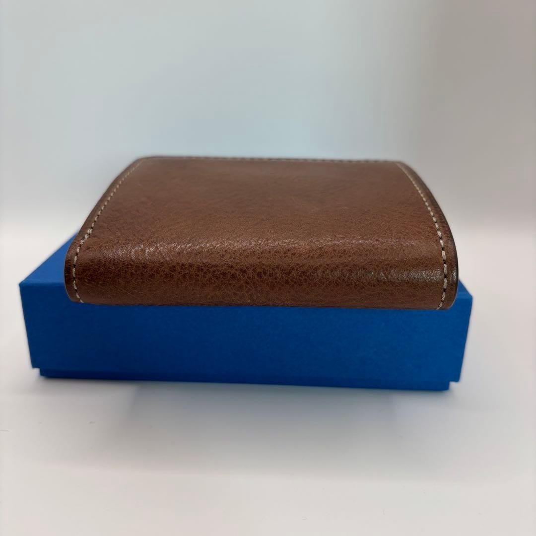 美品/付属品　土屋鞄　二つ折り財布　ウルバーノ　コンパクトパース　ブラウン