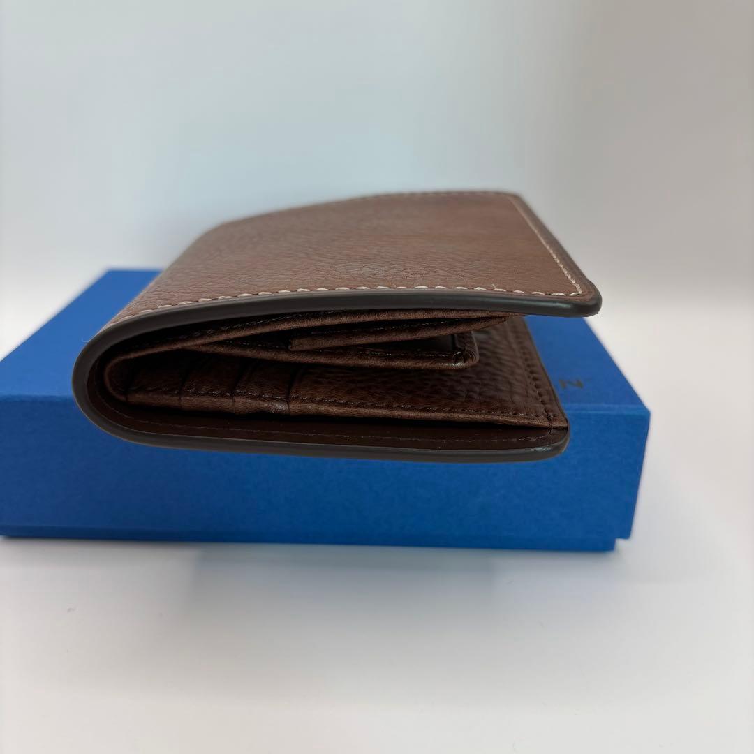 美品/付属品　土屋鞄　二つ折り財布　ウルバーノ　コンパクトパース　ブラウン