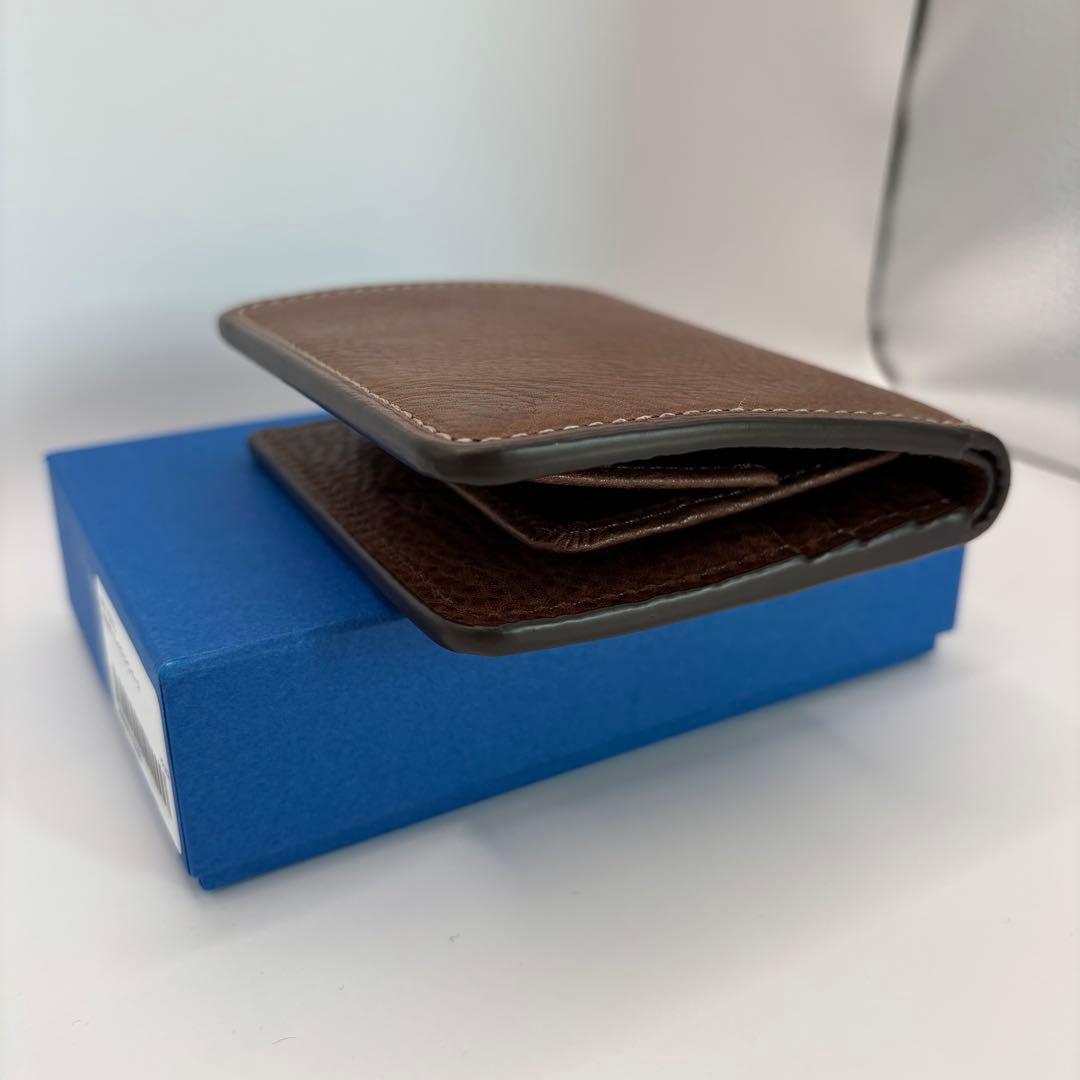 美品/付属品　土屋鞄　二つ折り財布　ウルバーノ　コンパクトパース　ブラウン
