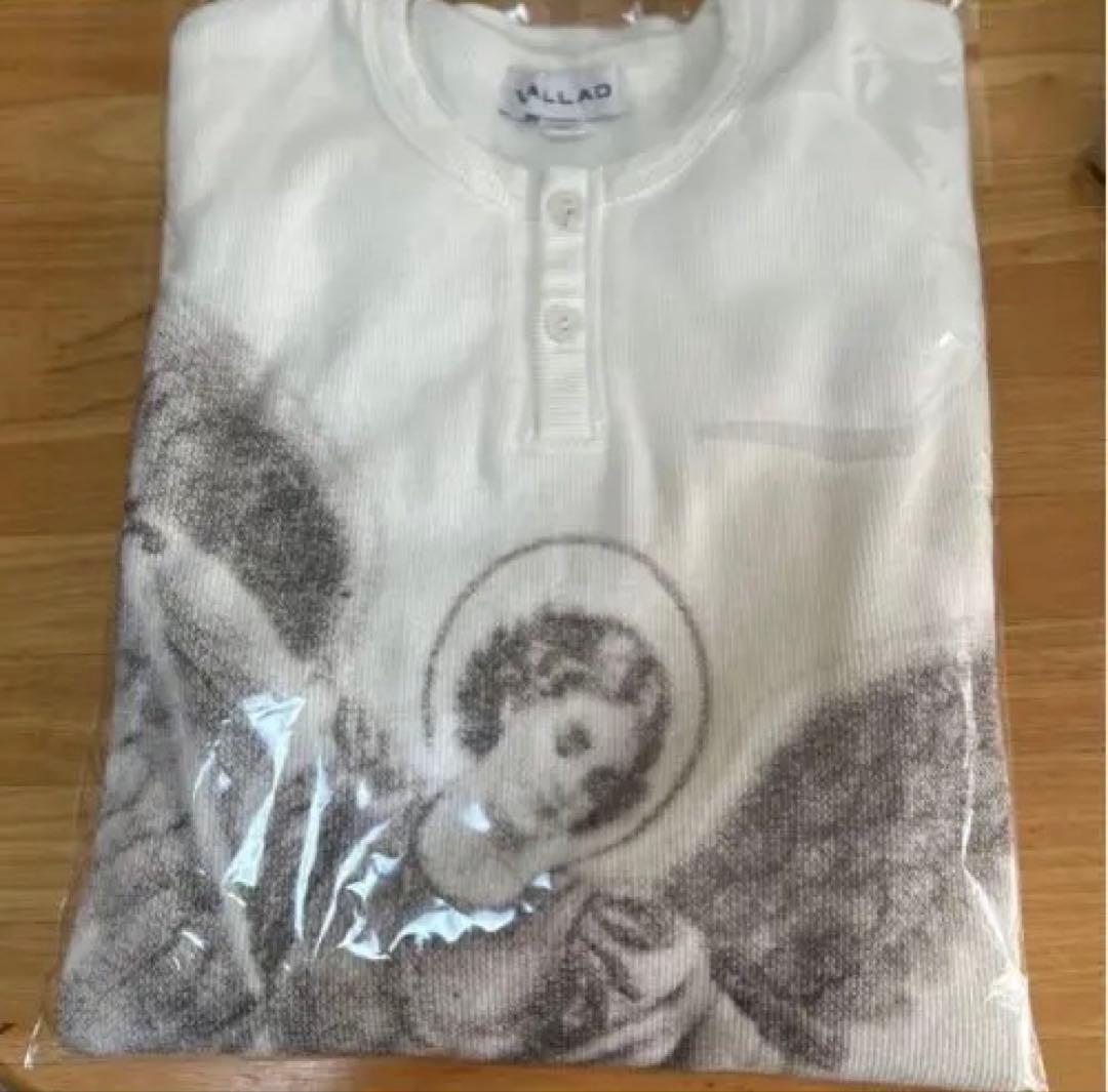 白・Mサイズ】VALLAD - V.HENRY NECK L/S サーマル