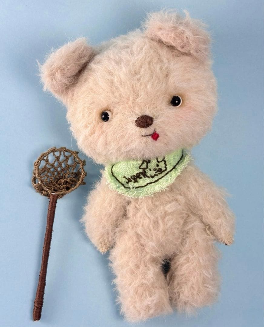 クッキーカラー仔犬 アーティストベア 海外作家様 ハンドメイド ぬいぐるみ 置物