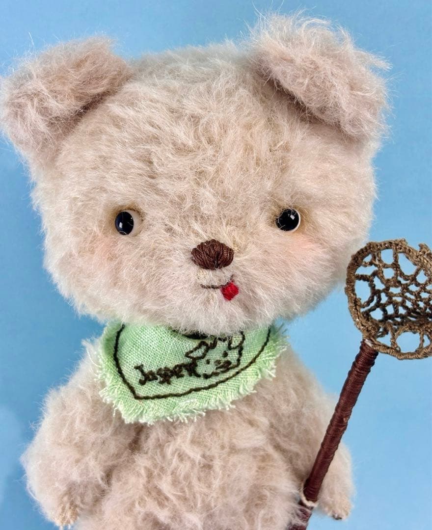 クッキーカラー仔犬 アーティストベア 海外作家様 ハンドメイド ぬいぐるみ 置物