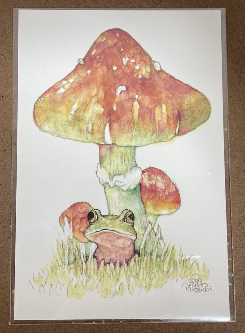 ヒグチユウコ　ボリス雑貨店　かえるのほん(イラストサイン入り) ポストカード