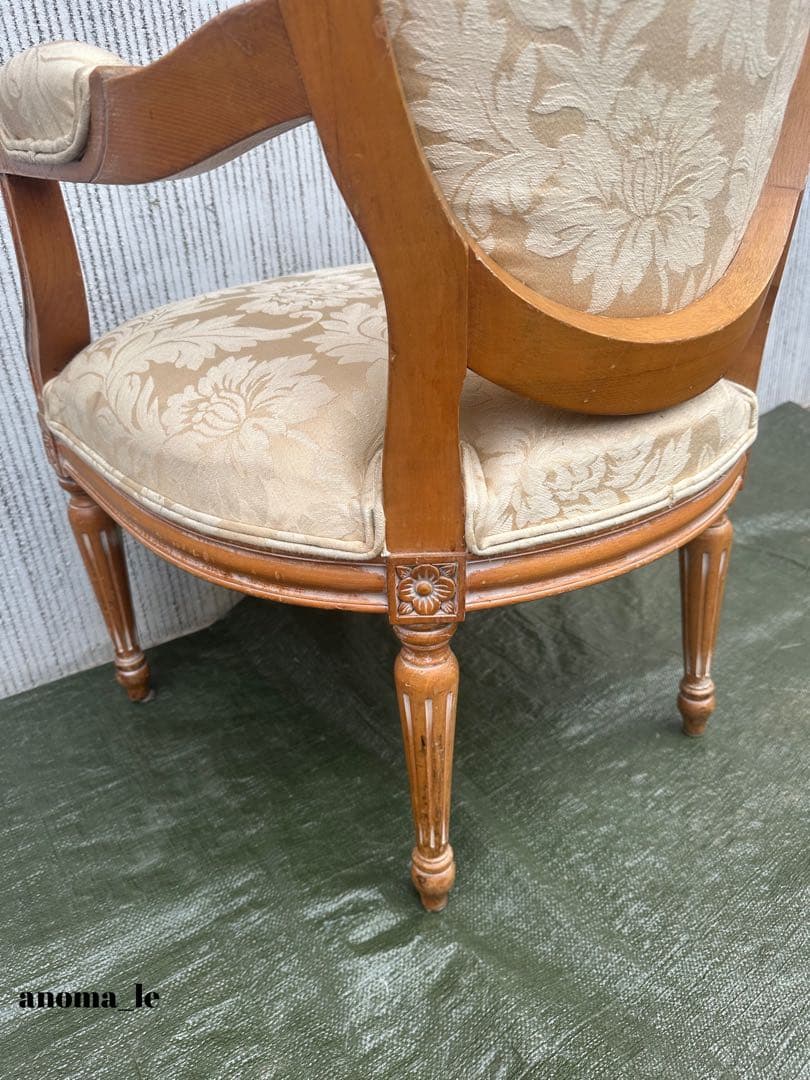 【アームチェア】ルイ16世様式　アンティークチェア