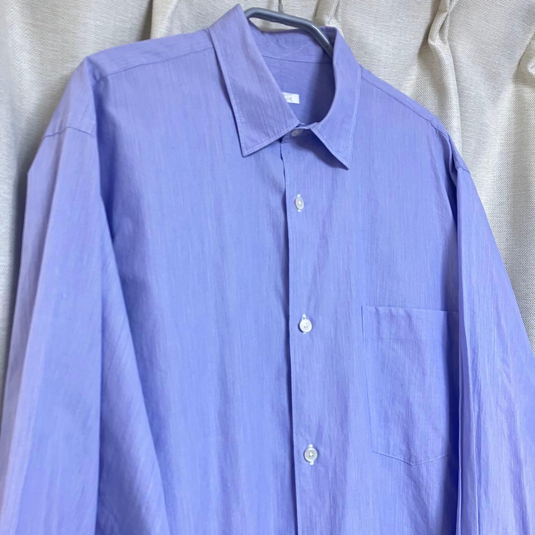 COMOLI コモリシャツ サックス ストライプ サイズ2