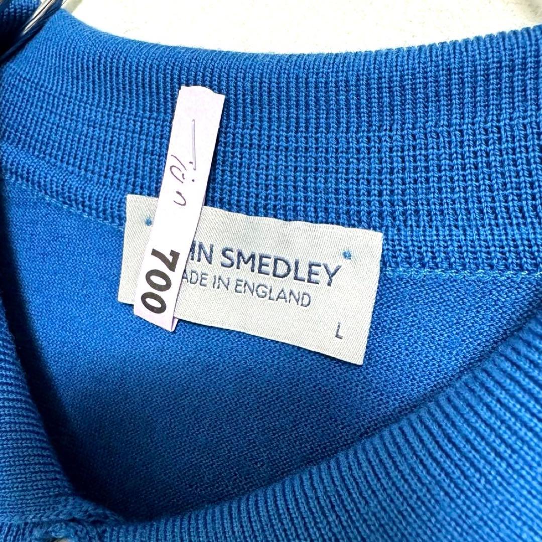 JOHN SMEDLEY ニットポロカーディガン L メリノエクストラファイン