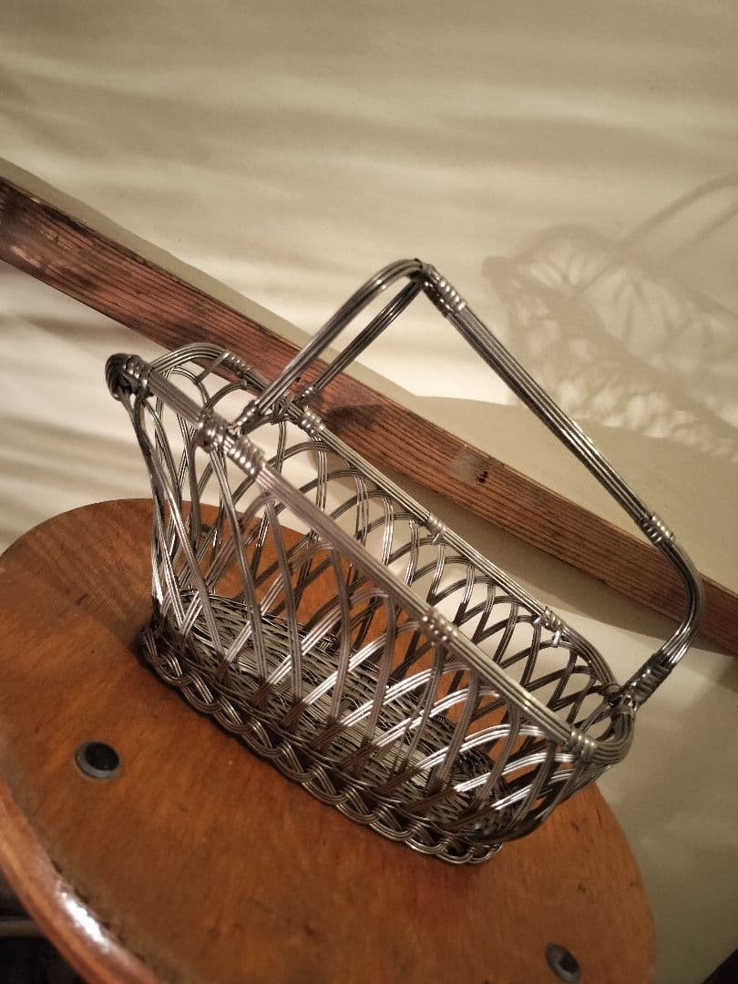 フランス製アンティーク★ワインボトルバスケット　くすみ無し