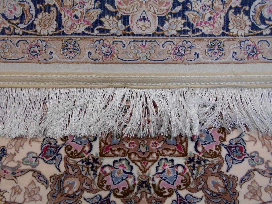 170万ノット！輝く、多色織絨毯！本場イラン産150×225cm‐201011