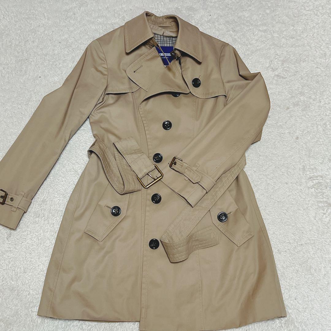バーバリーブルーレーベル　　トレンチコート　ノバチェック　ライナー付き