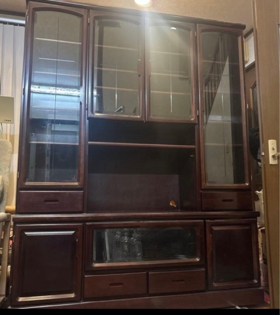 【永尾物産】テレビボード　飾り棚　ガラス戸