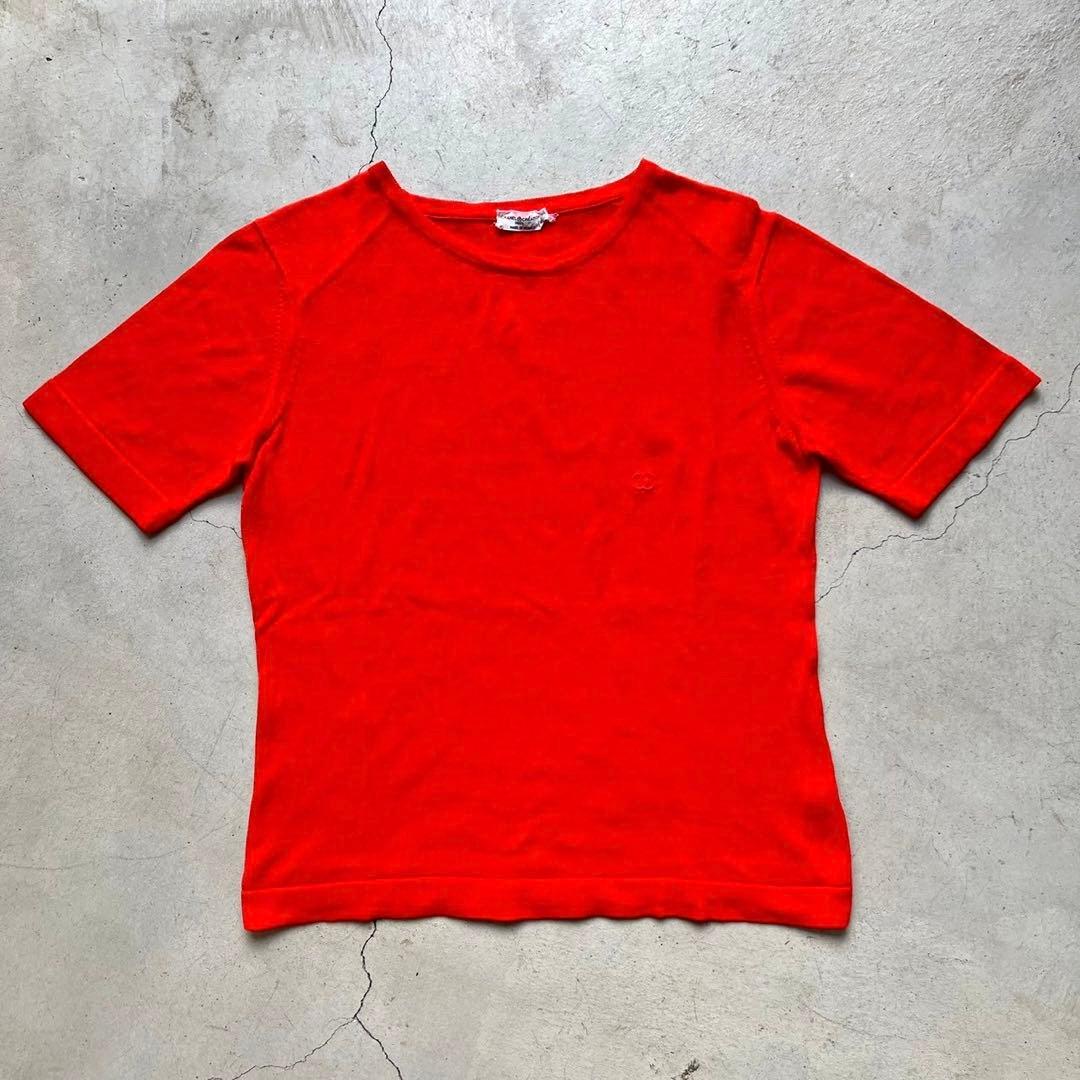 chanel 70s ビンテージシャネル 刺繍ロゴ tシャツ ピチt