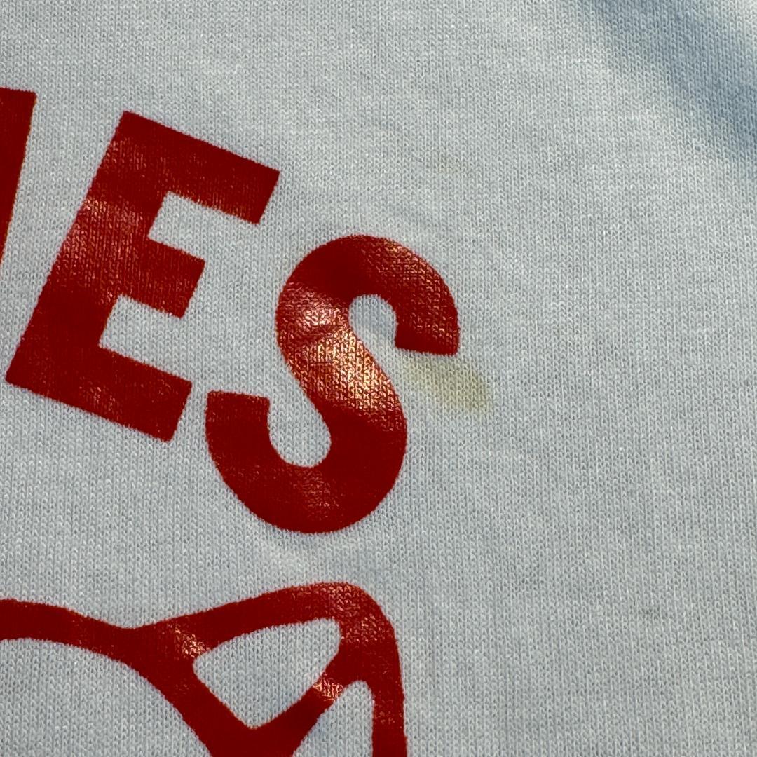 80s 90s ヴィンテージ フットボールT ラバープリント ブルドッグ