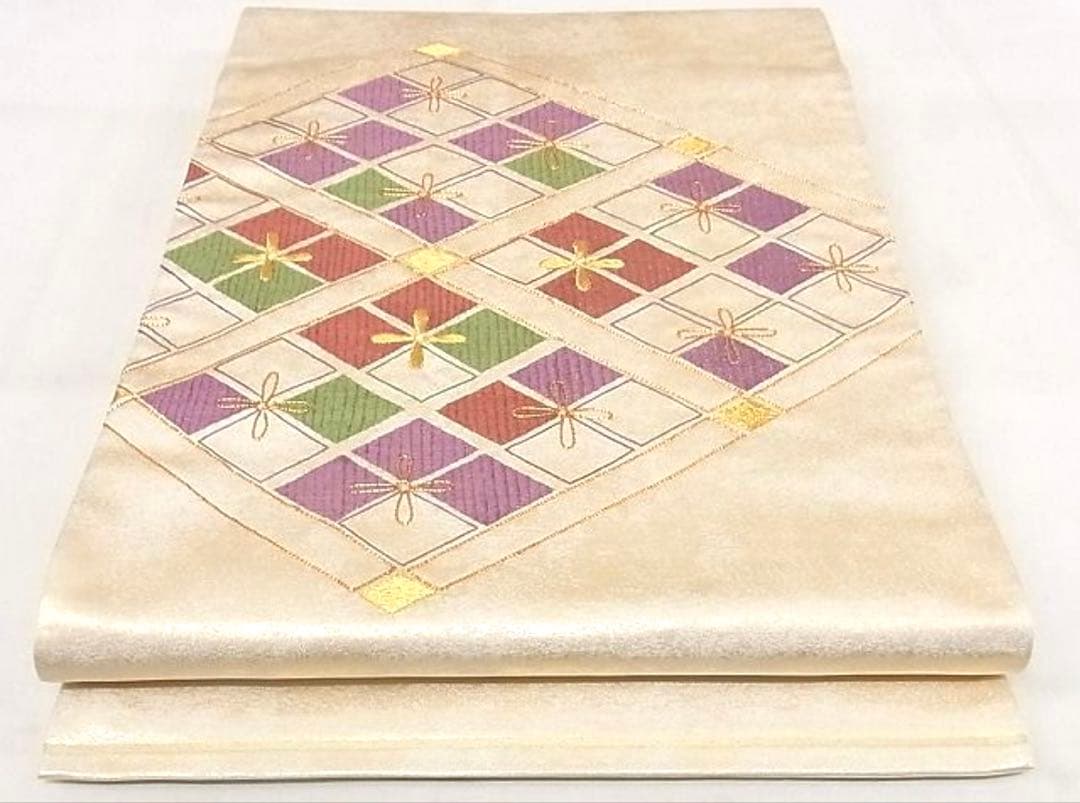 振袖 フルセット6点サイズM〜Ｌ菊花丸文　銀駒刺繍　正絹