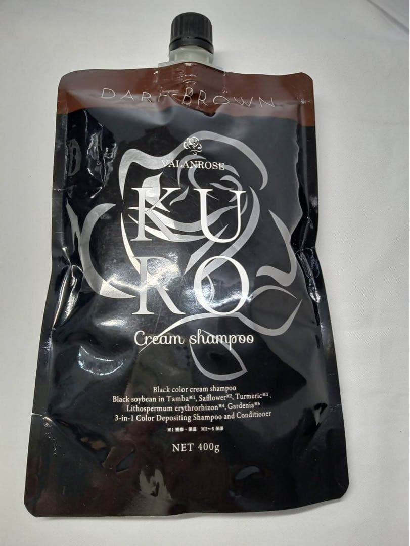 バランローズ KURO ダークブラウン クリーム シャンプー 400g 4本