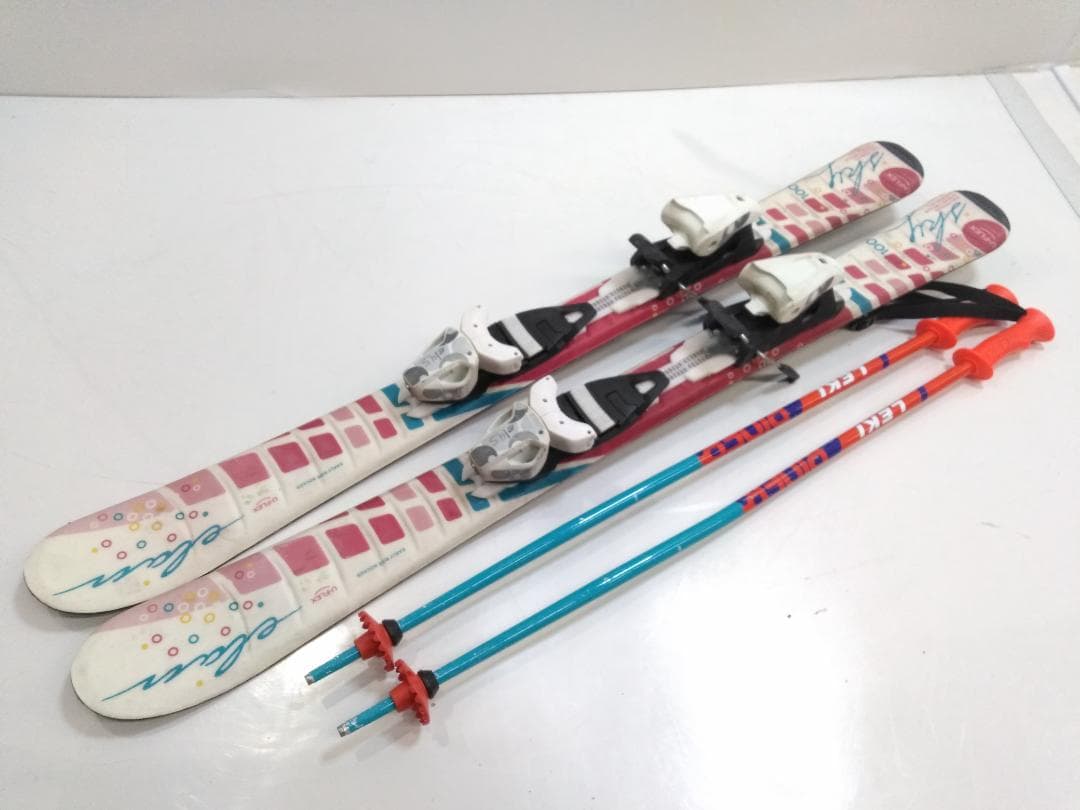 女の子 キッズジュニアスキー7点セット エラン 100cmブーツ 19cm ◇