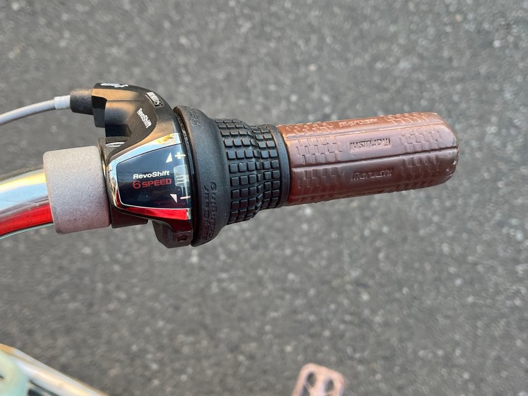 T*a様 中古LEDオートライト6段変速自転車★27インチ★大型カゴ★ミント※配