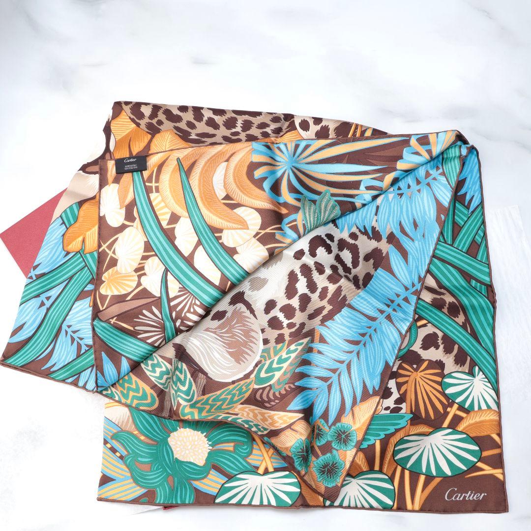 未使用 カルティエ スカーフ 90