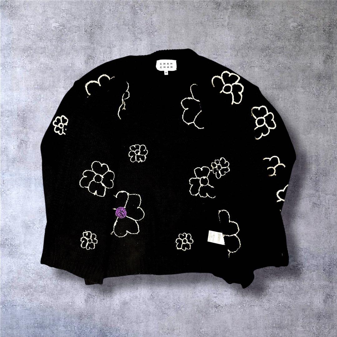 Spice A！chahchah チャーチャー 花柄 刺繍カーディガン