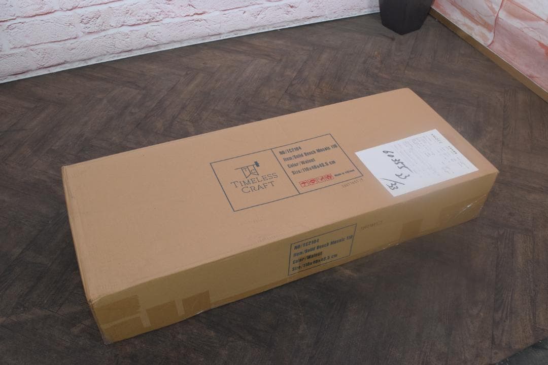 新品 TIMELESS CRAFT 目黒通り ウォールナット ソリッド ベンチ