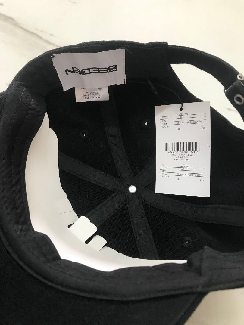 未使用 BEEDEN BD STUDS DAMAGE CAP BLACK #04