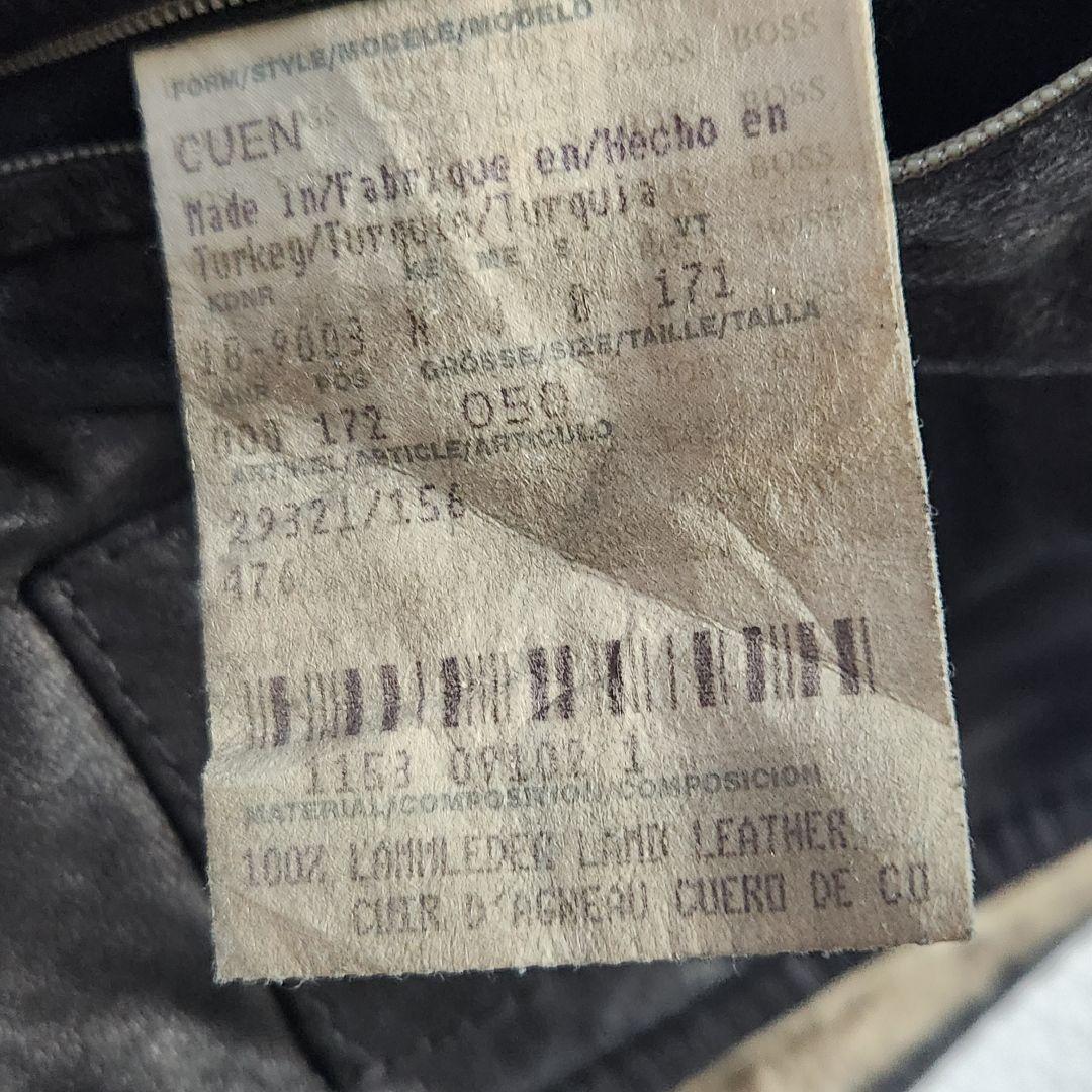 最高級メリノラム使用✨HUGO BOSS レザージャケット リアルムートン 黒