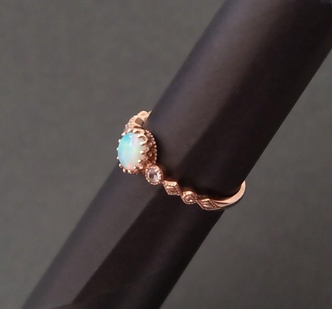 ツツミ　K10イエローゴールドオパールリング