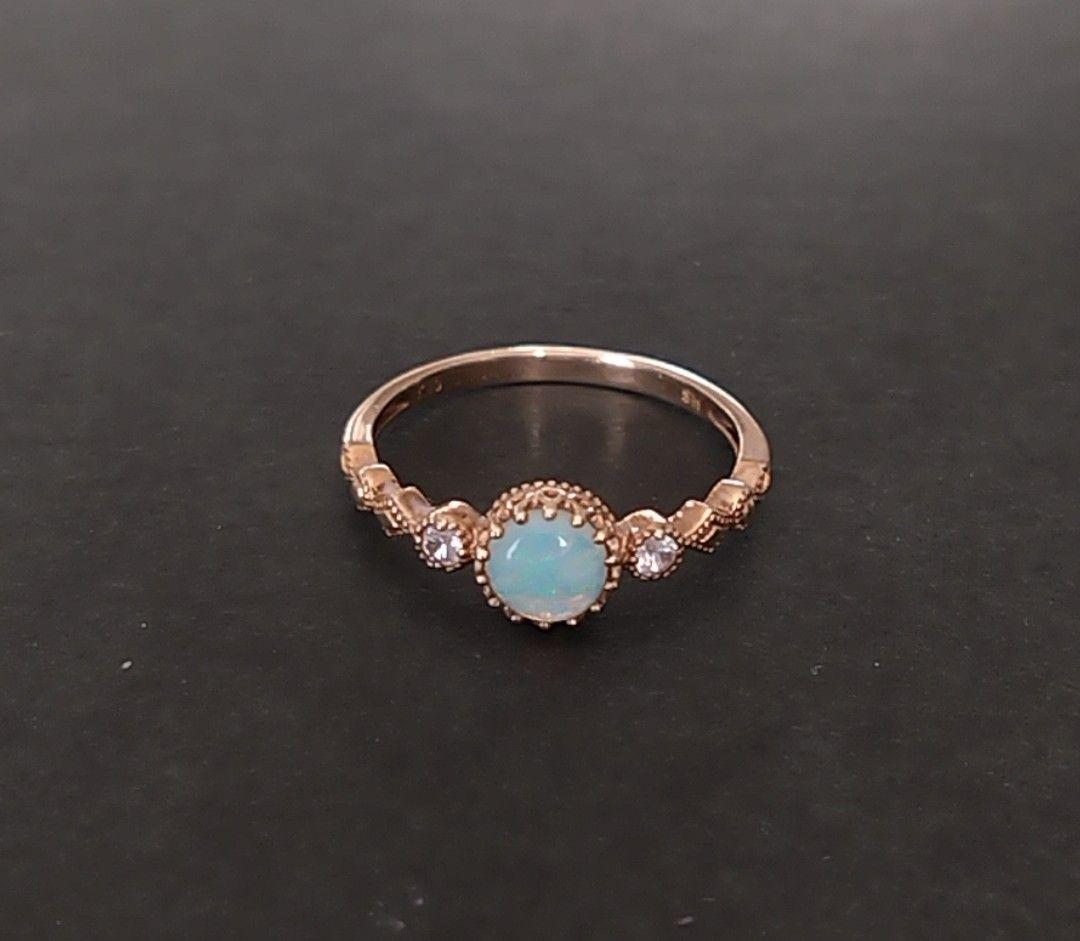 ツツミ　K10イエローゴールドオパールリング