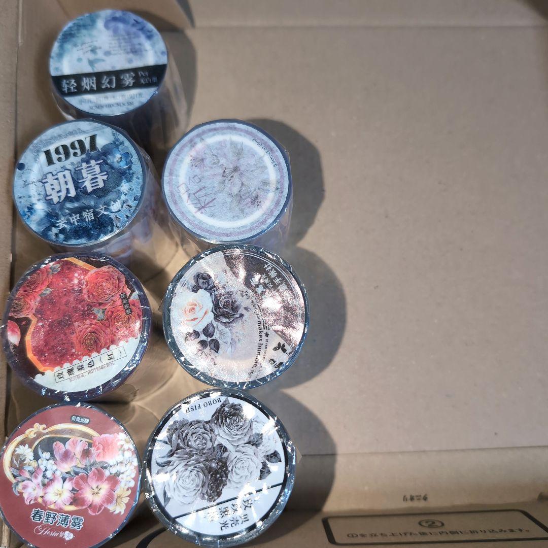 海外マスキングテープ　巻き売り　薔薇　花　等　装飾マステ　海外マステ