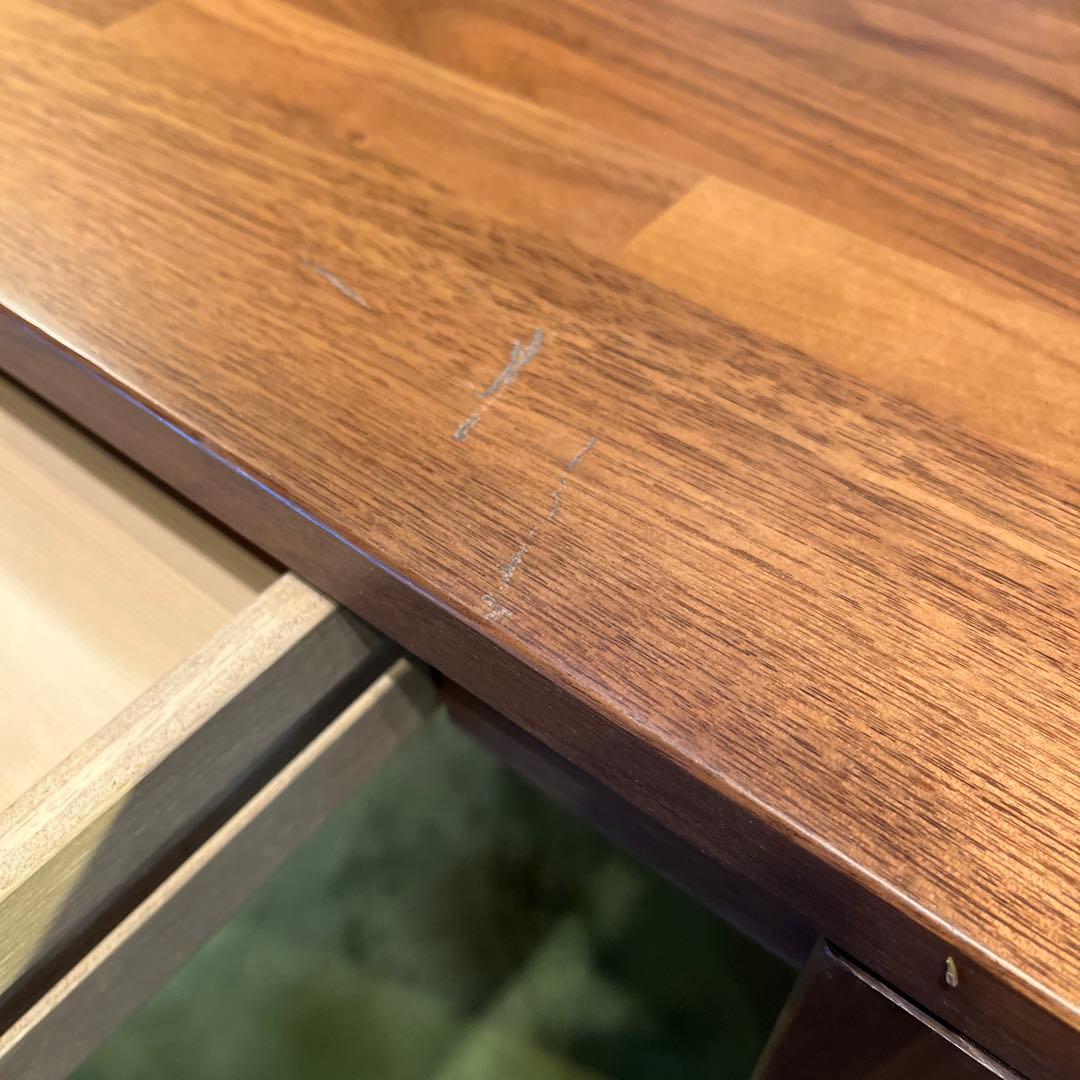 Sale 無印良品　ウォールナット材無垢　引き出し付き　コンパクトテーブル