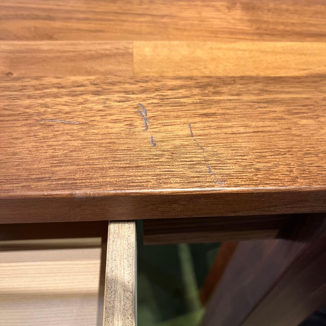 Sale 無印良品　ウォールナット材無垢　引き出し付き　コンパクトテーブル