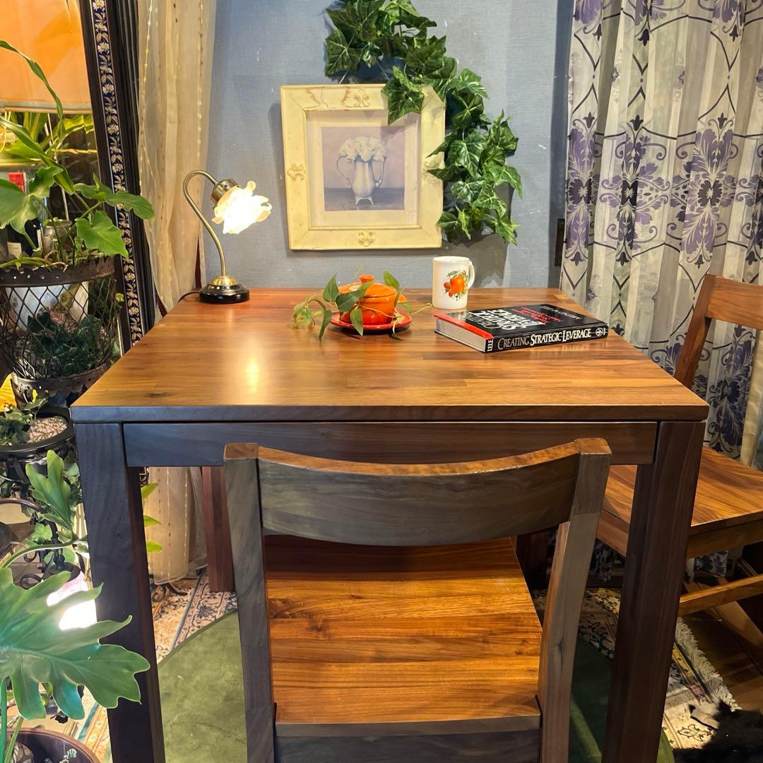 Sale 無印良品　ウォールナット材無垢　引き出し付き　コンパクトテーブル