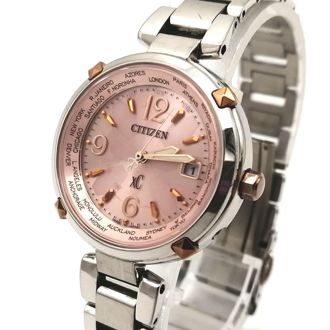 稼働✨ シチズン　XC　腕時計　ティタニアライン　ソーラー 　チタン　デイト