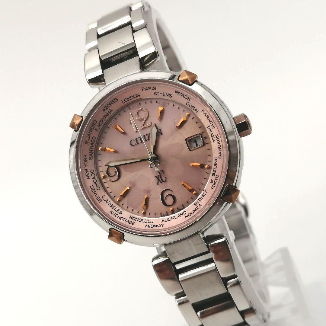 稼働✨ シチズン　XC　腕時計　ティタニアライン　ソーラー 　チタン　デイト