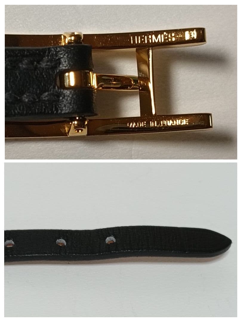 【1度着用】HERMES レザーブレスレット《ビーアピ》ドゥブルトゥール