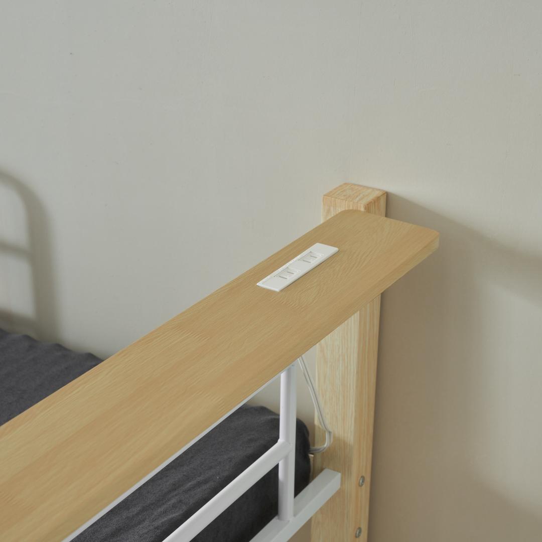 【S・高さ130cm】ロフトベッド パイプベッド 耐荷重150kg　BLACK