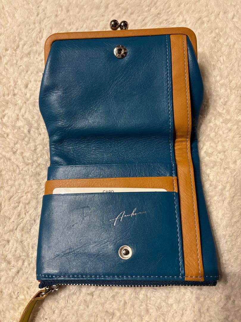アルカン 財布　二つ折り財布　レザー　新品　猫