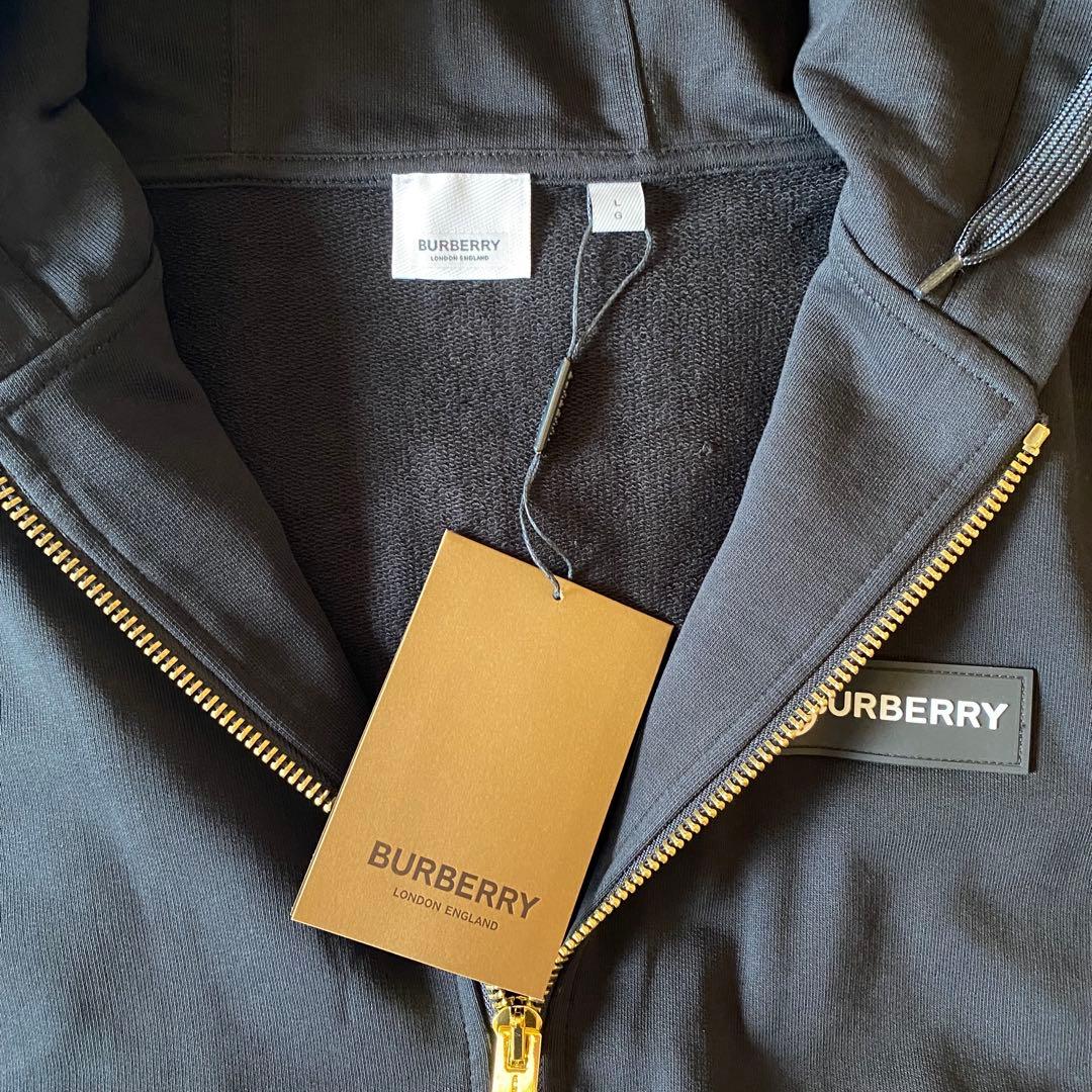 BURBERRY バーバリー　 ロゴチェック柄 パーカー　ブラック