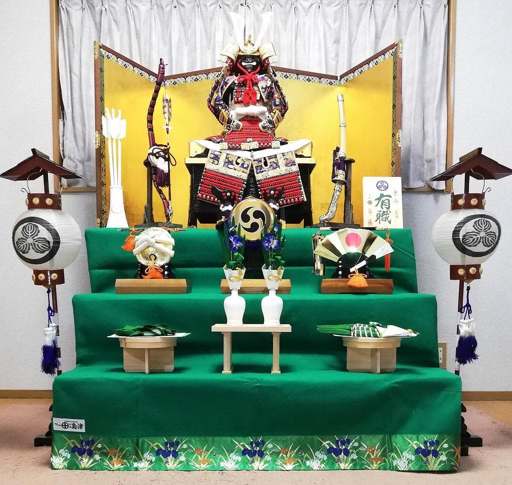 五月人形／京都島津製／三段飾り／鎧・兜／3段飾り