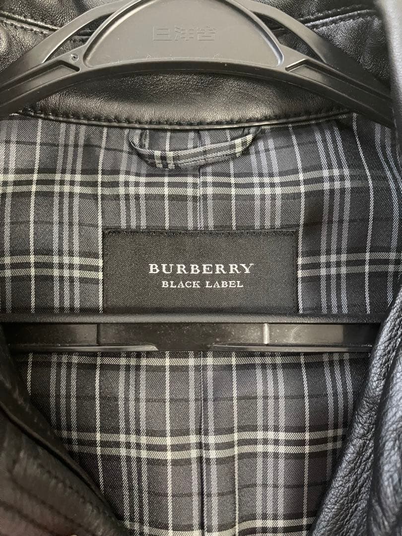 【美品】バーバリーブラックレーベル　革ジャン　Mサイズ