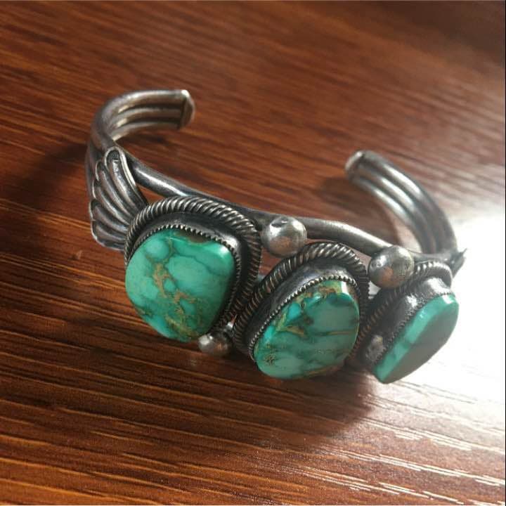 インディアンジュエリー バングル ターコイズ