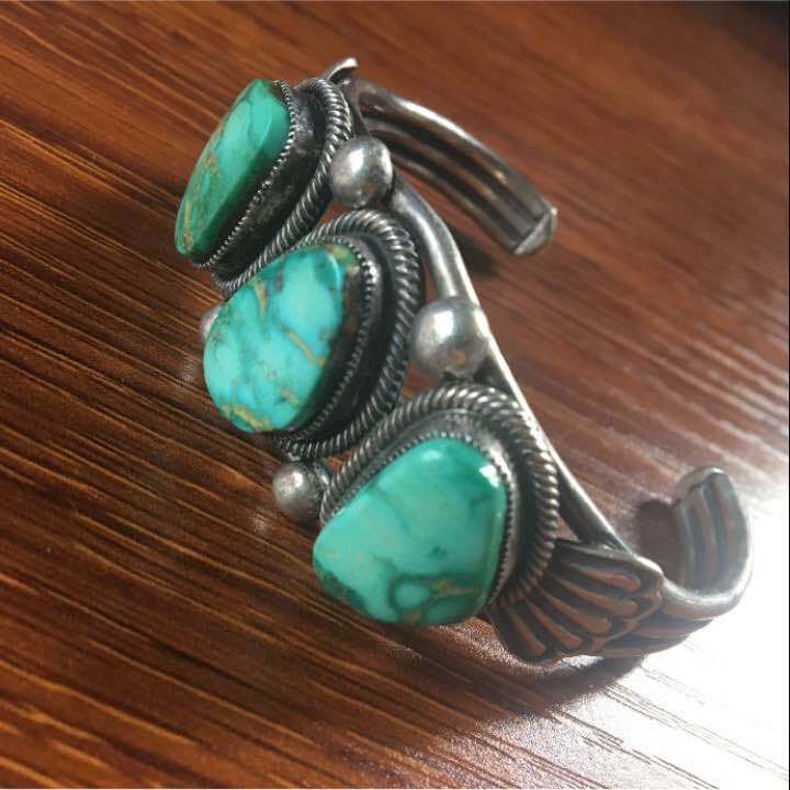 インディアンジュエリー バングル ターコイズ