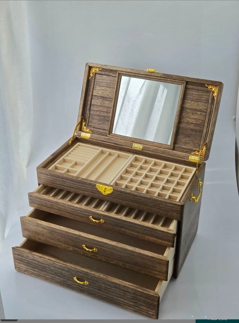 育てるジュエリーボックス、ワイド、鏡付き、本体のみ