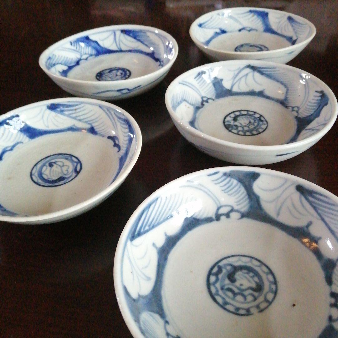 古伊万里　くらわんか碗　5客　14cm　江戸後期