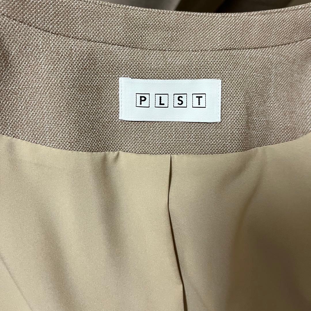 1度着用　PLST シャークツイードカラーレスジャケット＋パンツ