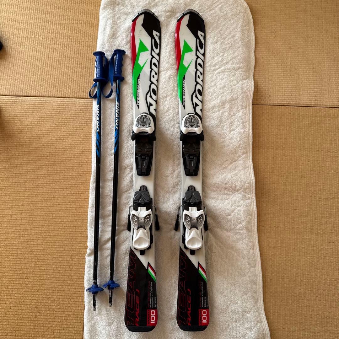 NORDICAスキー 板100cm 【初心者、キッズ用】