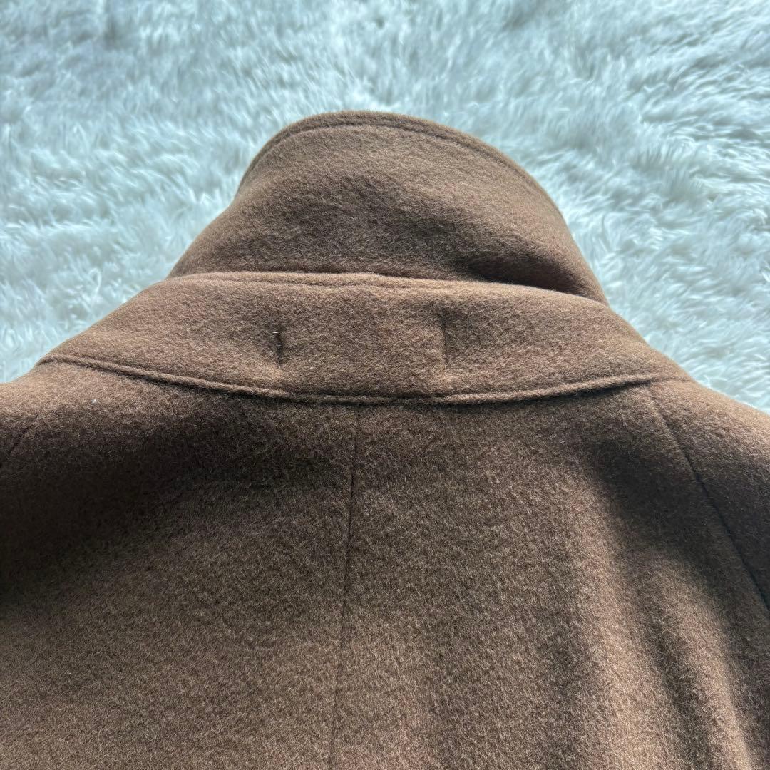 【極上の肌触り】カシミヤ30%混 ロングステンカラーコート キャメル Mサイズ